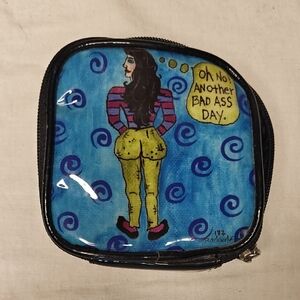 Blue and Black Women's Bag